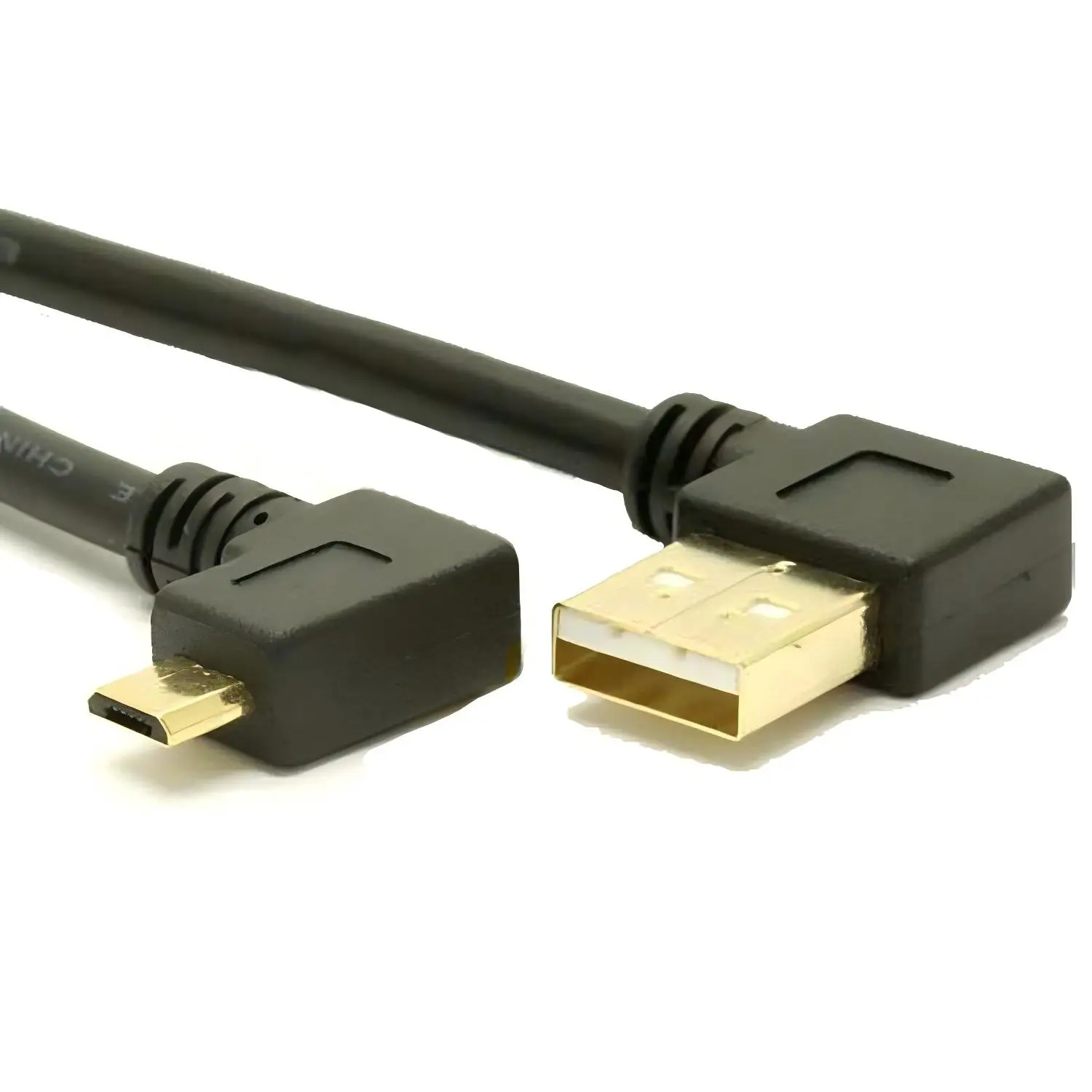 Позолоченный прямой угол 90 градусов Micro USB кабель быстрой зарядки совместимый для Samsung Galaxy S7 Edge S6 S5 Moto E6 5 4 LG