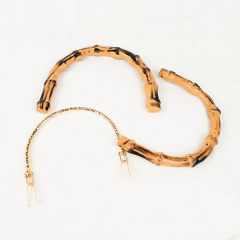 Bamboo Handle Plastic Wooden Bag Frame Handles Bamboo Purses Handles for Handbag Accessories