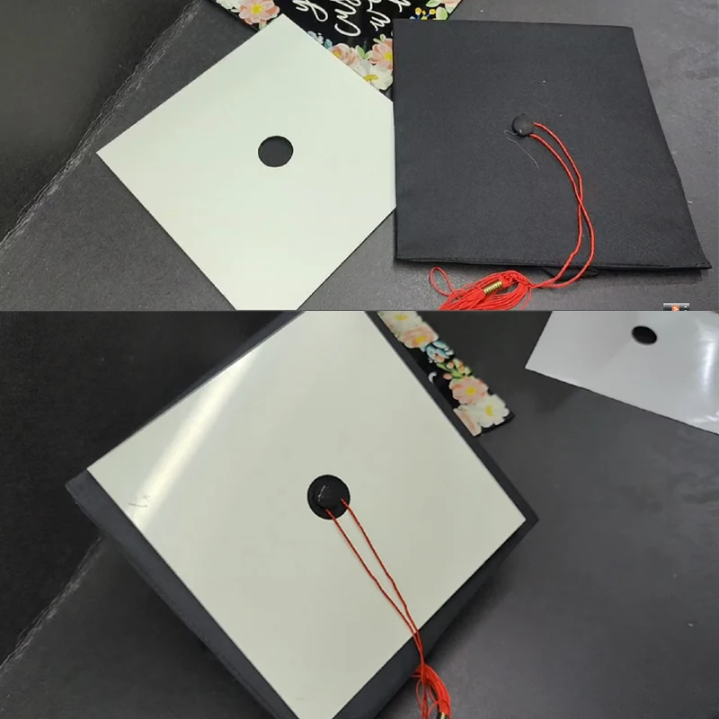 Graduation Hat Custom Photo Printed Graduation Cap Tassel Topper Sublimation MDF single-sided graduation cap topper