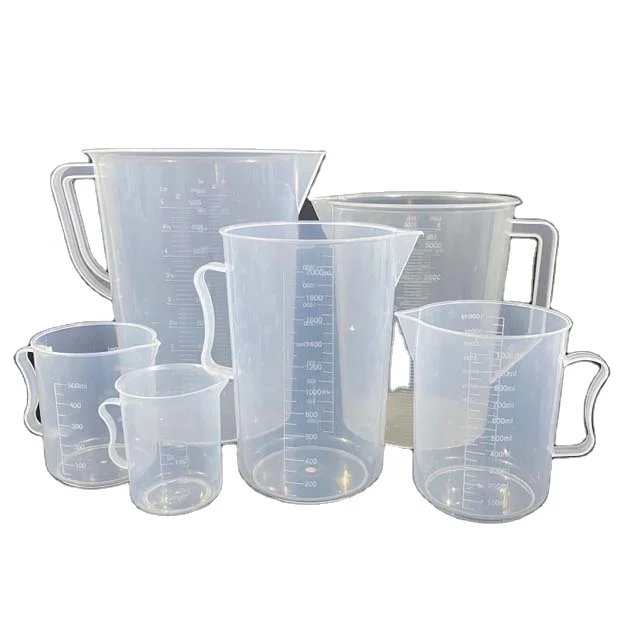 15ml 30ml 100ml 200ml 300ml 500ml 1L 2L Kitchen Transparent Plastic Measuring Cup With Handle