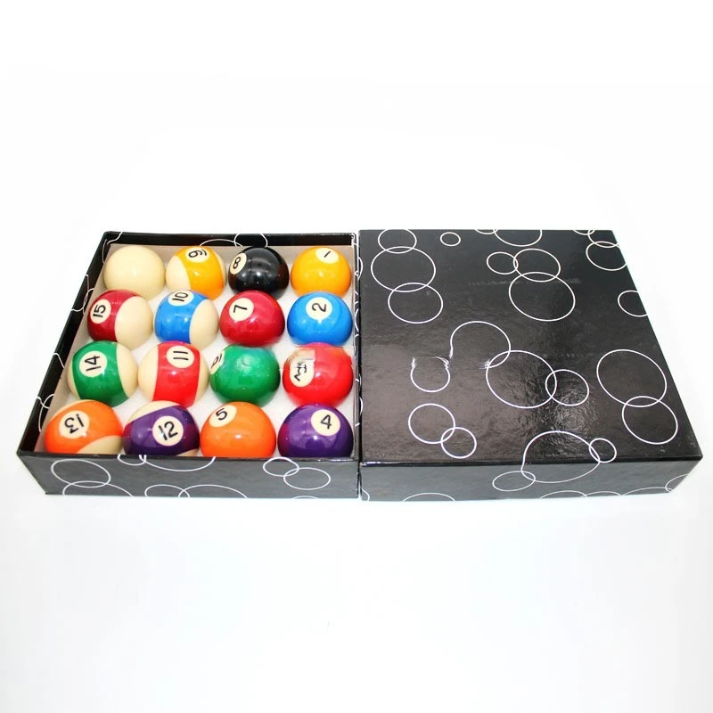 Xikuno hot sale black 16pcs 57.2mm resin billiard balls good quality