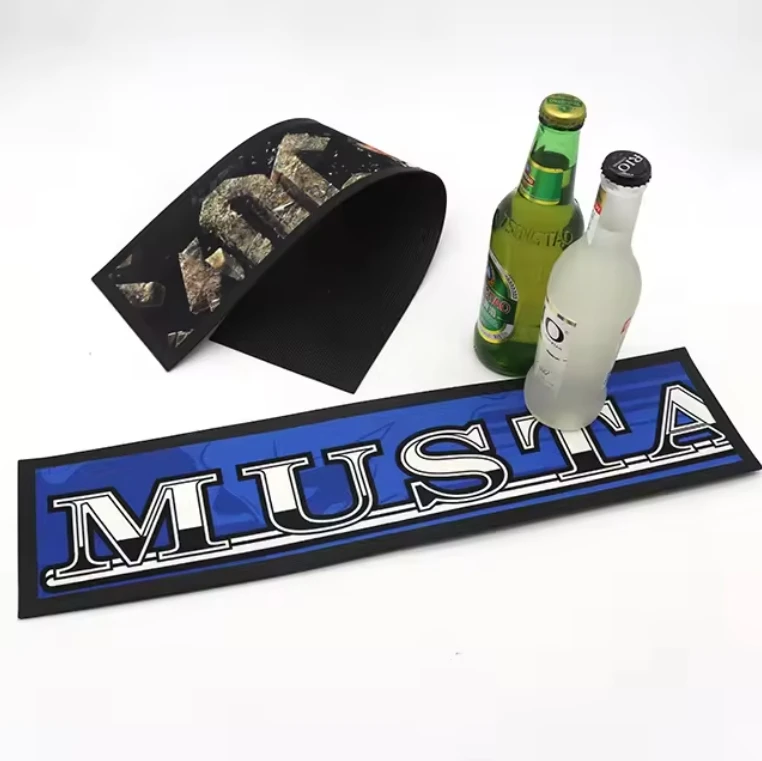 Printing Pattern Carpet Waterproof Floor Door Mat Nitrile Rubber Bar Runner Mat With Logos