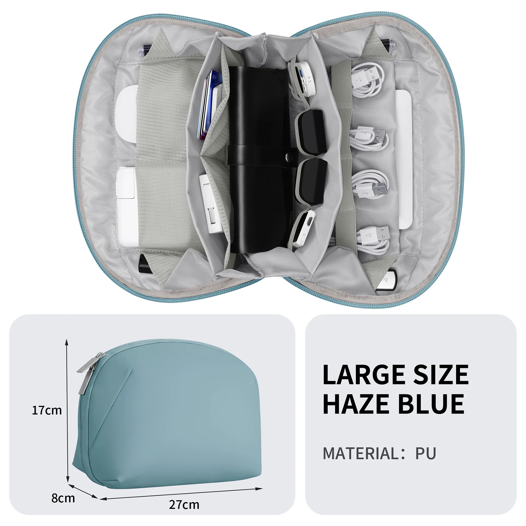 BUBM Multiple Layer Cable Portable Storage Organizer For Travel Power bank Electronic Gadgets Storage