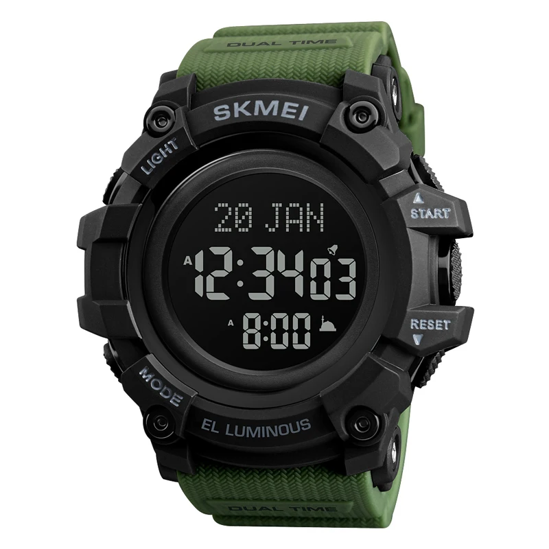 skmei 1680 Man Azan wristwatch for Muslim Prayer Time Qibla Compass watches