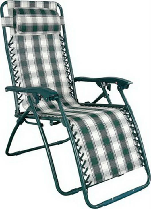 Reclining Folding Beach Camping Chair Luxury Zero Gravity Lounge Chair With Cup Holder Height Adjustable