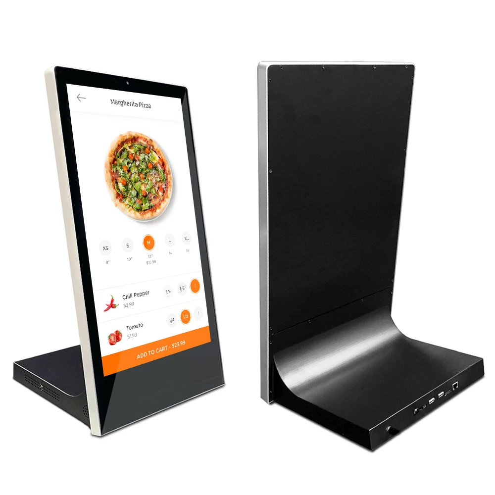 VISIGN Desktop touch tablet self ordering touch screen metal case 10.1 15.6 18.5 21.5 24 inch camera NFC self service screen