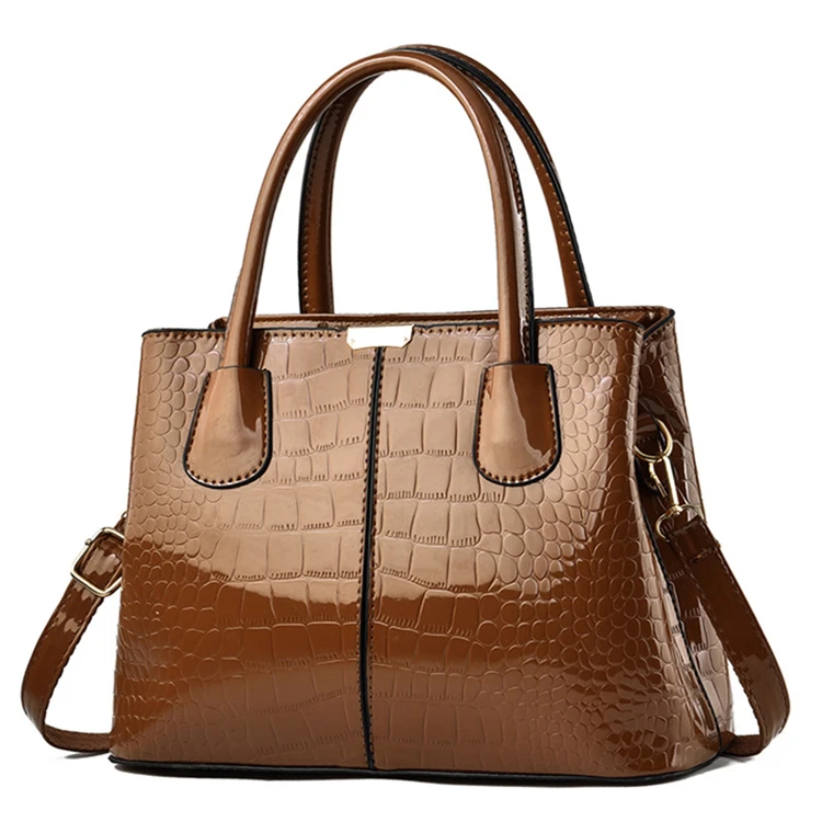 brands high quality casual big shoulder ladies pu leather fashion hand bags 2024 women tote