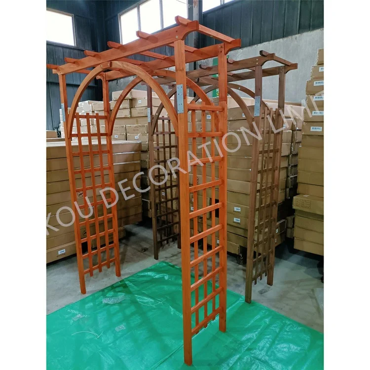 Wooden Garden Trellis Arch Support Archway Flowers Decor Arch