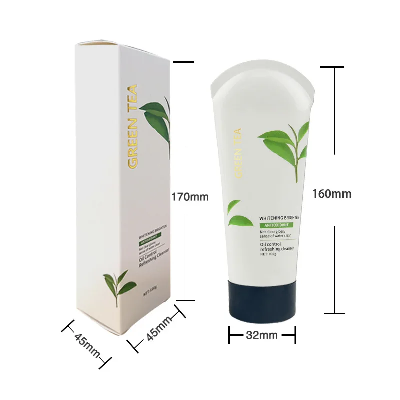 Deep Cleaning Green Tea Face Cleanser Refreshing Anti Acne Moisturizing Foam Plant Amino Acid Facial Cleanser