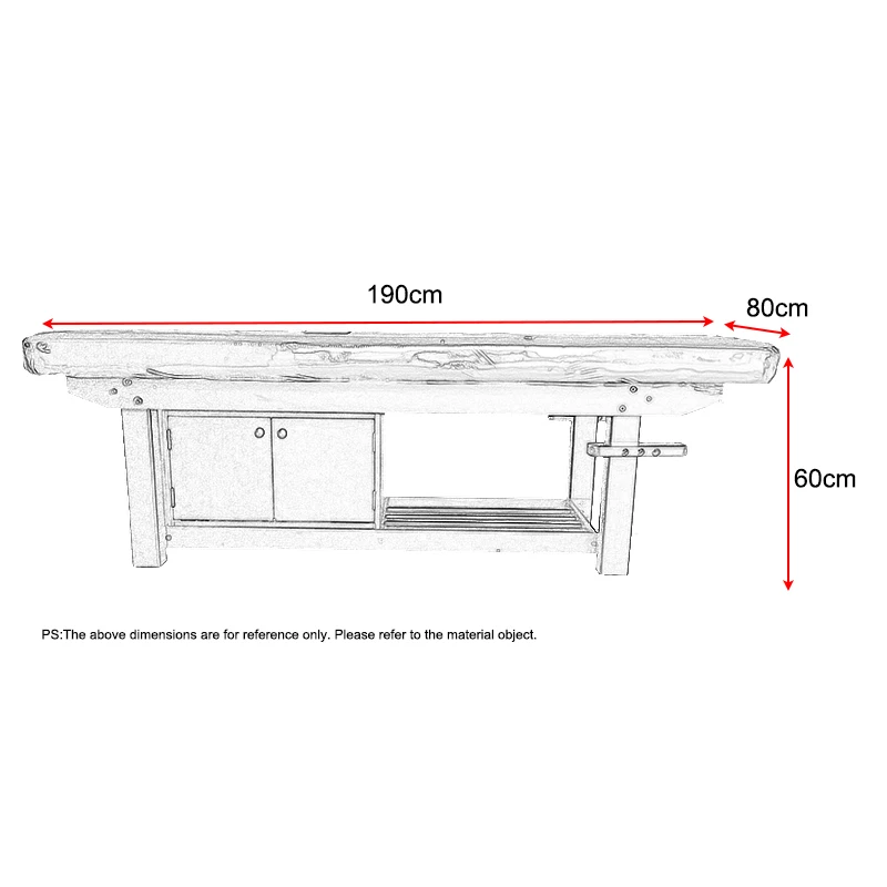 Electric Adjustable Modern Design Wood Leather Massage Table Therapy Facials Hair Salon Living Room Bedroom Spa Salon Gym Use
