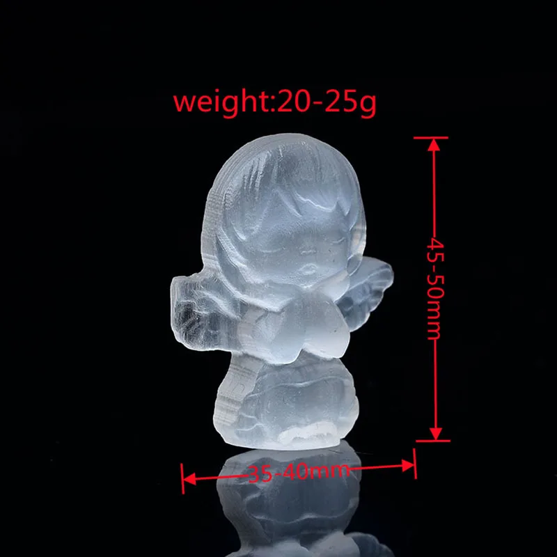 Wholesale natural crystal Selenite gypsum angel pieces quartz models healing carving crafts mascot gifts