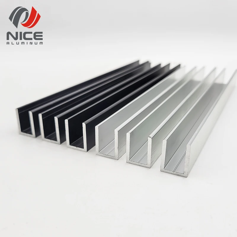hot selling metal channel for glass custom extruded black industrial aluminum profiles