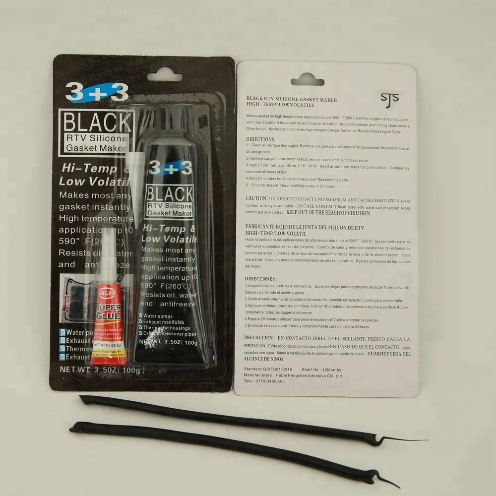 3+3 Car Automotive High Temperature MEGA GRAY Silicon Sealing RTV Silicone Sealant RTV Gasket Maker