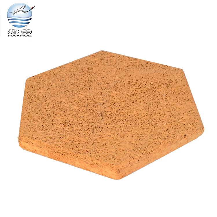 Звукопоглощение декоративные ресторан интерьер шестиугольник дерево шерсть волокно акустической стены панель