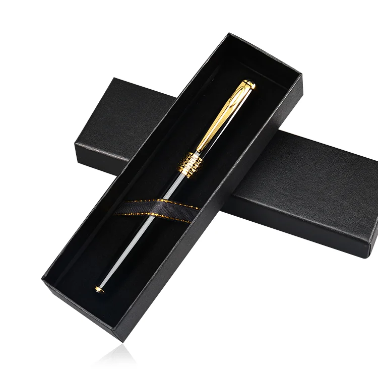 Promotional Gift Business Pen with Paper Box Office Stationery Gift Metal Roller Pen For Welcome Gifts