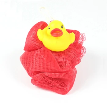 New Design Funny Animal Attractive Loofah Bath Baby Mesh Sponge produced by PE material and added dyestuff