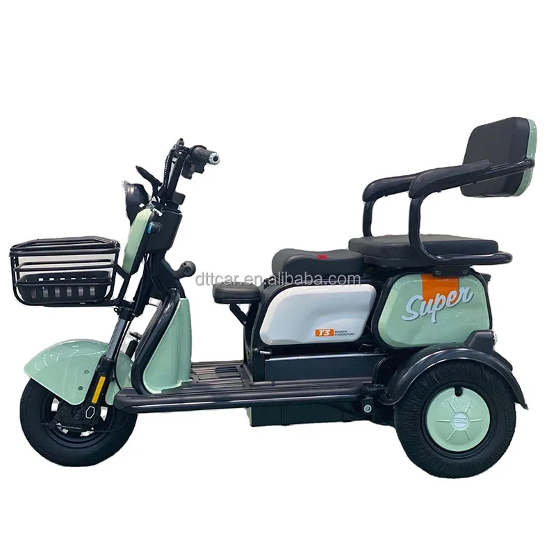 2024 Cheap Elderly Three Wheel Bike Electric Tricycles Scooter Electric Tricycles for Adults (48/60V 500W)