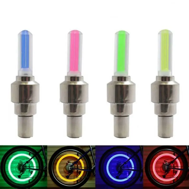 Istaride Bicycle Spoke Lights Neon Bicycle Rear Light Mini LED Mountain Bike Wheel Taillight Tire Bicycle Lights For Wheels