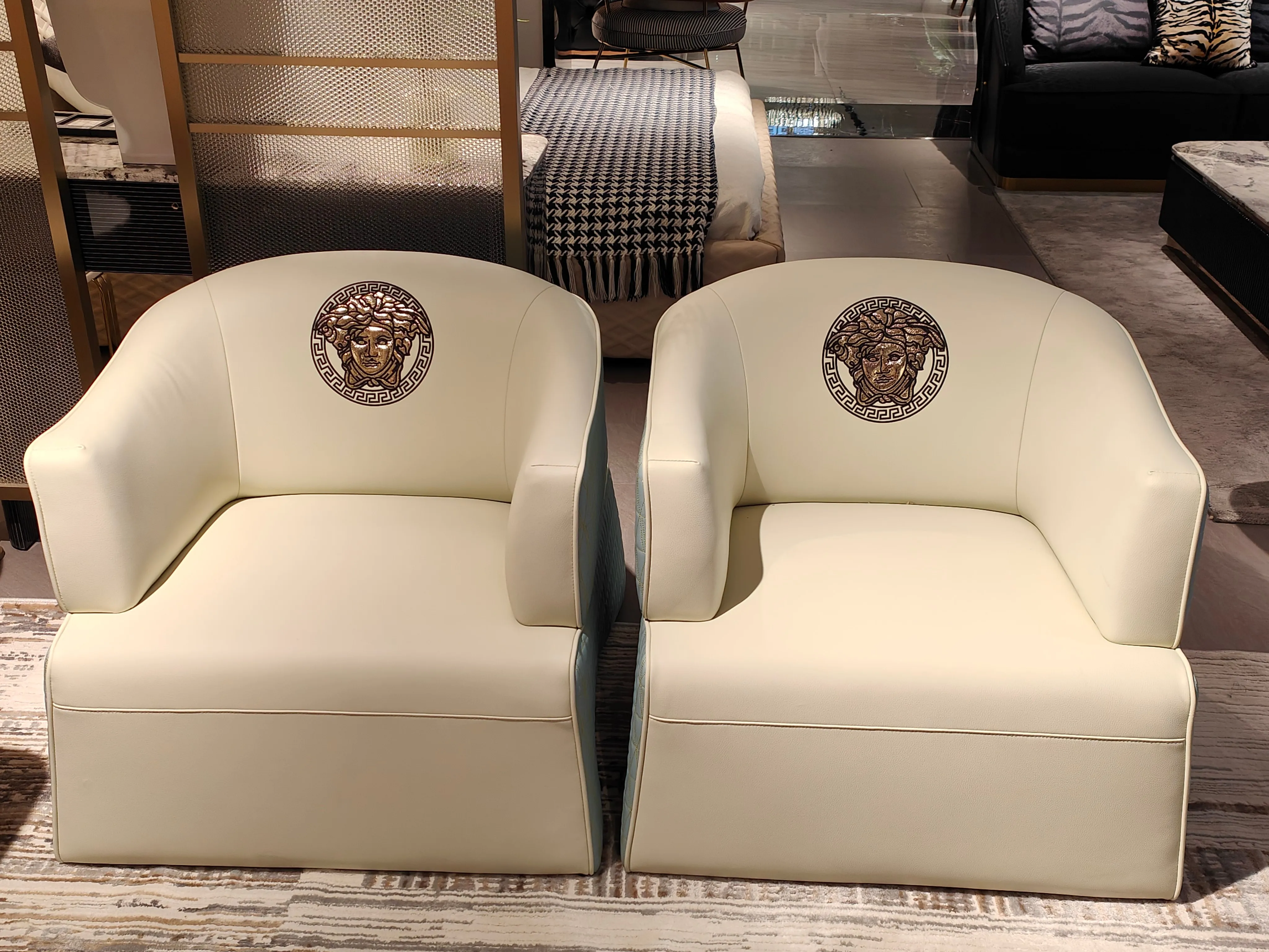 JK Office Furniture Leather Office sofa Set 1+1+3 General Use Sofa For Office Manager Room