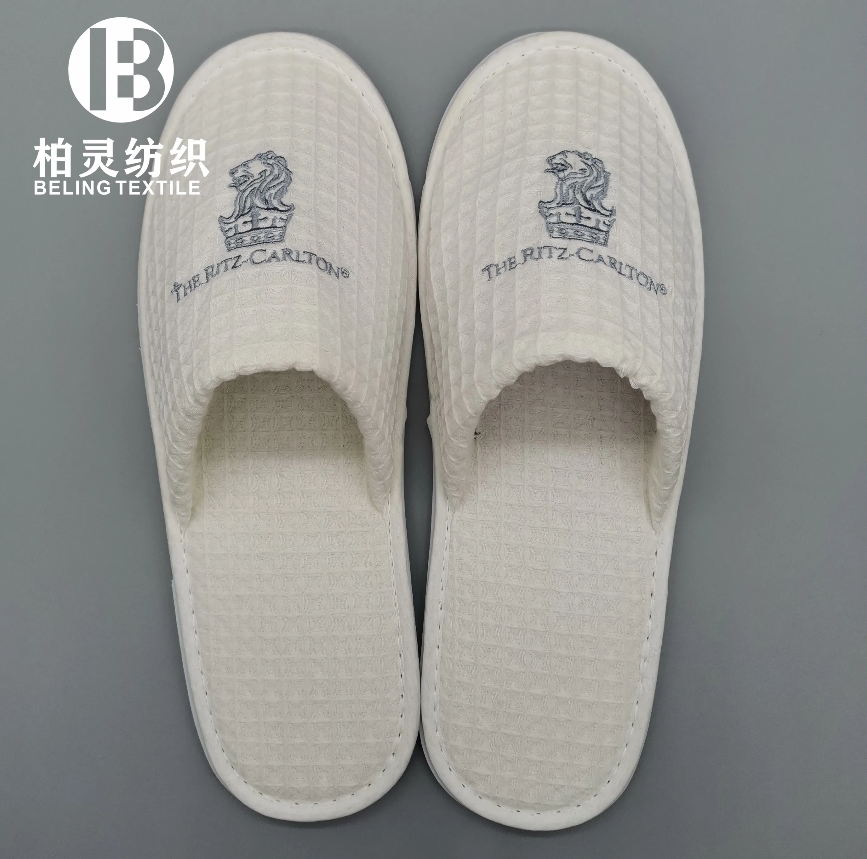 
Waffle slipper hotel disposable customer logo Ritz Carlton 