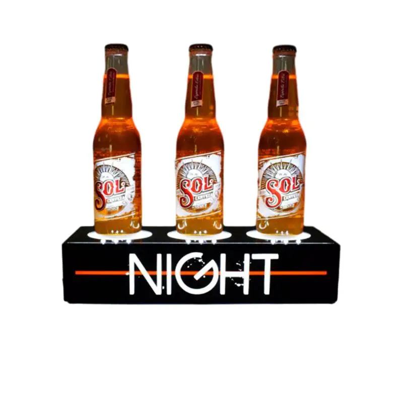 Factory Made Organic Glass Bar Light-Emitting Wine Rack Acrylic Beer and Foreign Wine Holder Manufacturer Display Racks