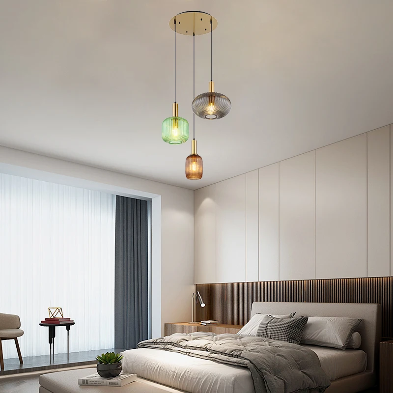 Custom Design OEM ODM Pendent Lamp Metal Glass Ball Hanging Lighting Home Decor Chandelier For Dining Room Living Room