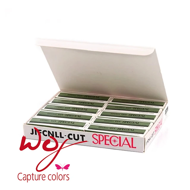 Professional feather Brand Eyebrow Trimmer, Imported from Japan, 10 pieces per box for eyebrow scraping blades