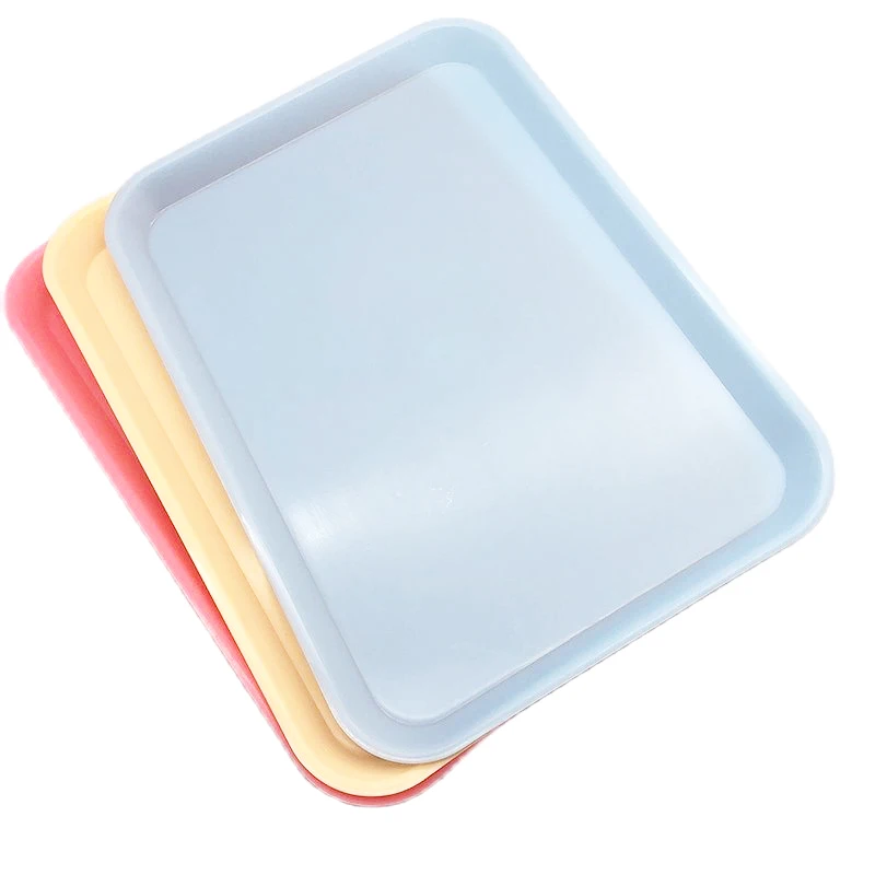 SJ Surgical Instruments Trays Autoclavable Plastic Dentist Lab Tools Oral Care Dental Plastic Flat Tray Colorful