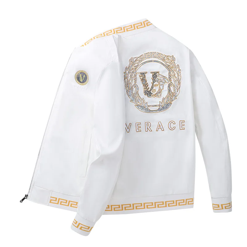 Factory wholesale Trendy Embroidered coat jacket New style long-sleeved coat men baseball suit stand collar men winter coat