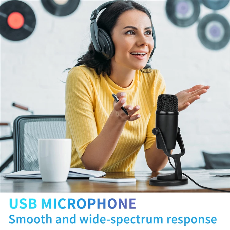 BOYA BY-PM500 Professional Recording Studio Microphone Desktop USB Condenser Mic with Stand for Podcasting Gaming Vlogging