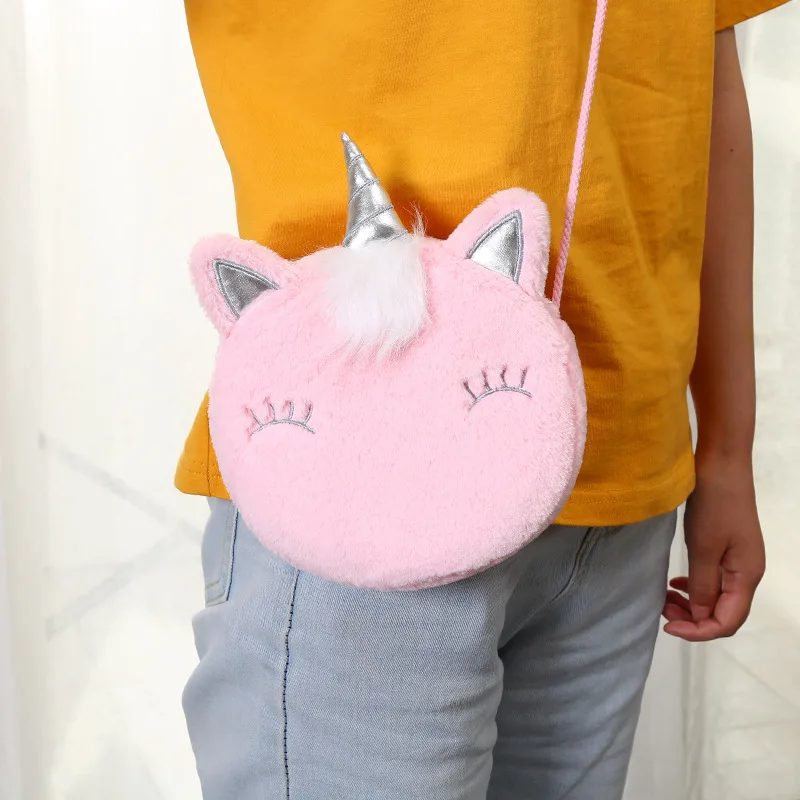 New Arrival Cute Cartoon Kids Unicorn Bags Mini Shoulder Bag Soft for