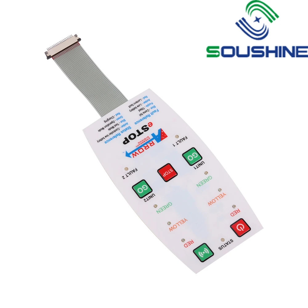 2021 hot sales PC/PMMA overlay Factory Custom Design High-performance Waterproof Membrane switch Keyboard/keycap