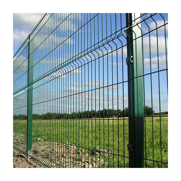 High quality hot galvanized Steel Metal PVC coated green 3d V bending Curved welded wire mesh fence