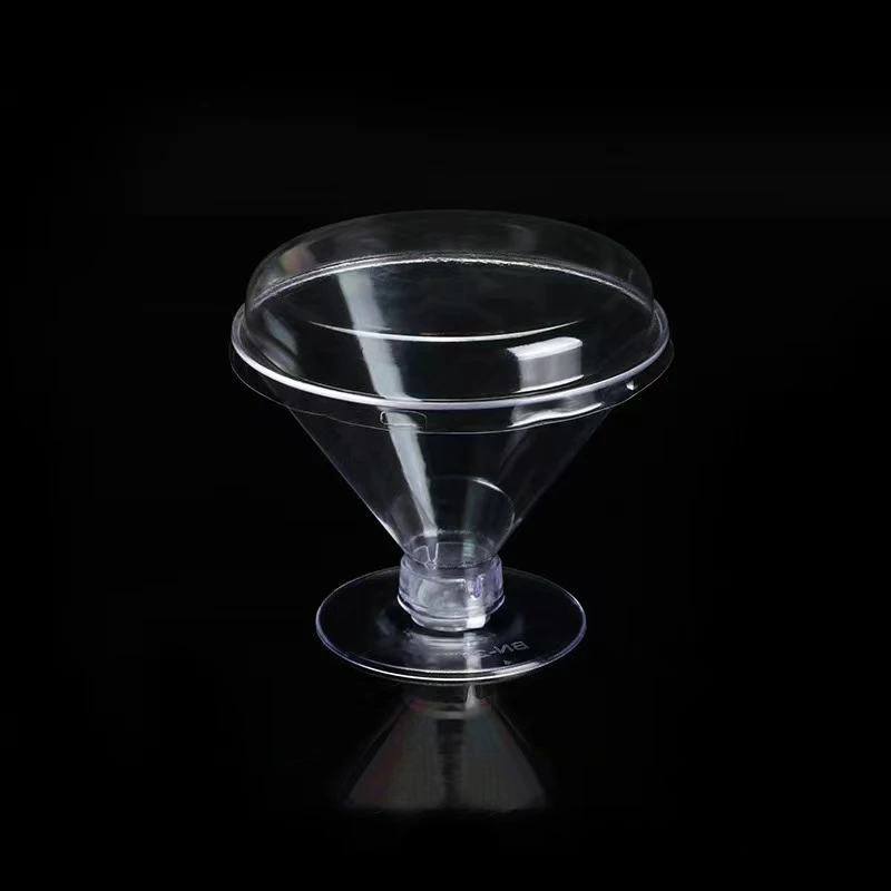 Plastic Dessert Cups With Spoons Disposable Appetizer Cups for cocktail with Tasting Spoon