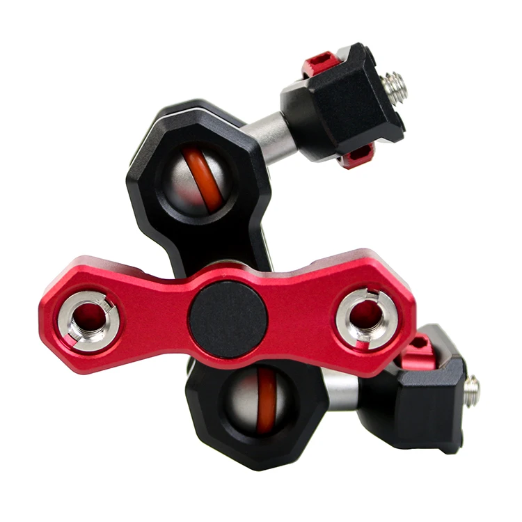 Custom Design Vlogging Articulating Magic Arm Dual Ballhead1/4' Screw Universal Camera Video Monitor Mount Adapter