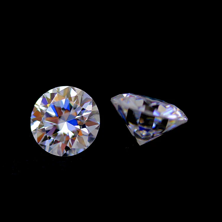 GIA Certificated 9MM 2.5CT Round Hearts & Arrows Cut 6A Excellent Quality White Clear Loose Moissanite Diamond Stones