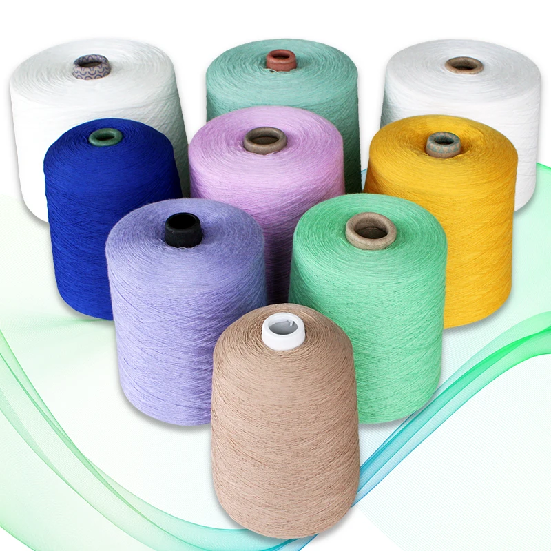 wholesale Silk Cashmere Cotton blended yarn 26NM-60NM/2 Top dyed yarn for knitting