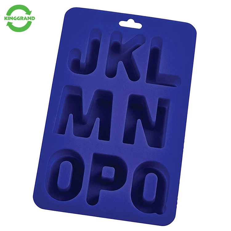 Food grade New design diy food grade cake decoration alphabet silicone molds ice tray