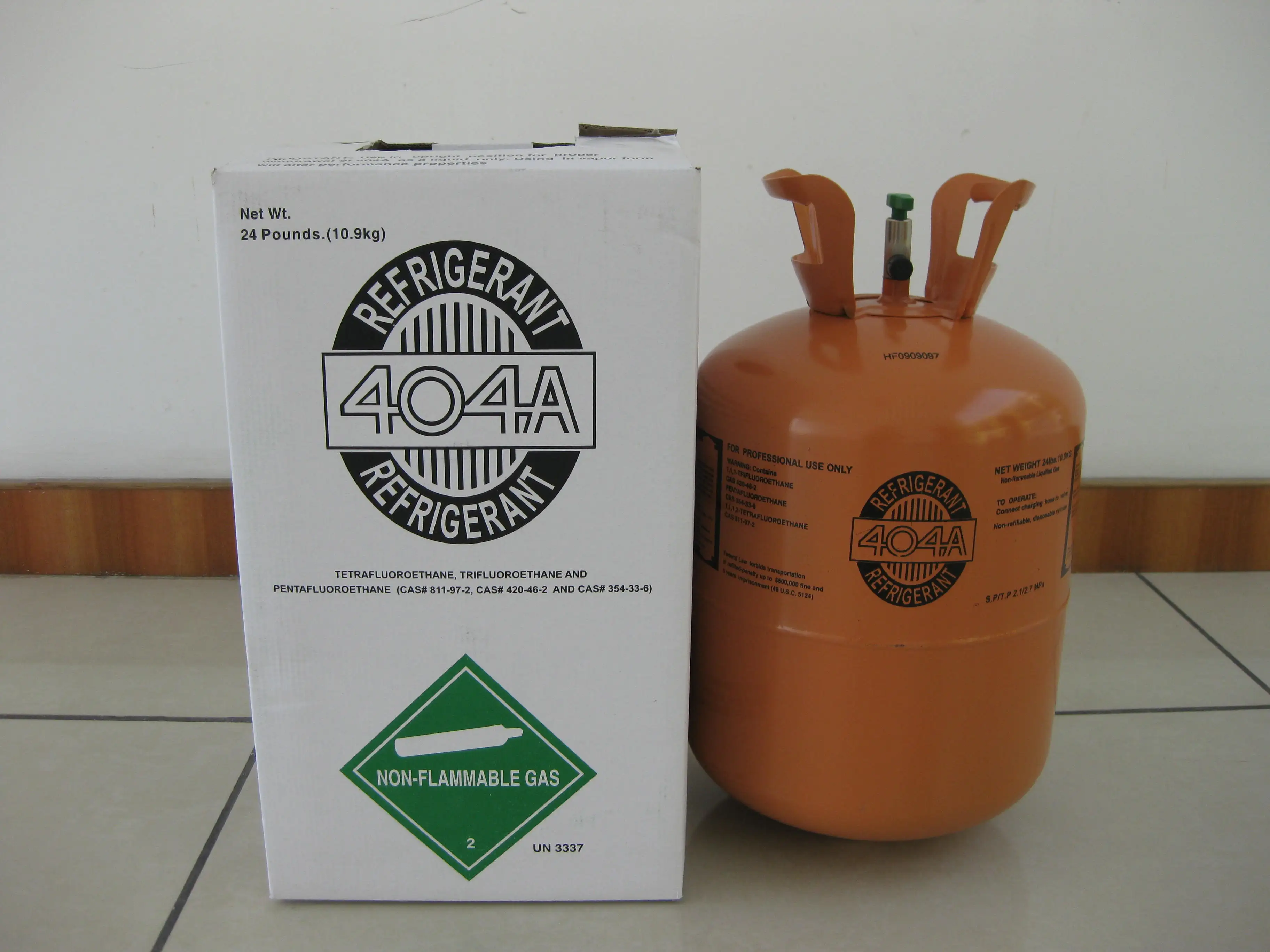 R404a Refrigerant Gas High Quality 99.9% Purity Cylinder 10.9kg Refrigerante R404a