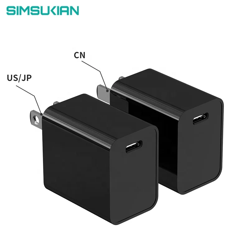 5V 3A 20W mobile phone cell phone chargers adapter fast charging usb charger type c for phones