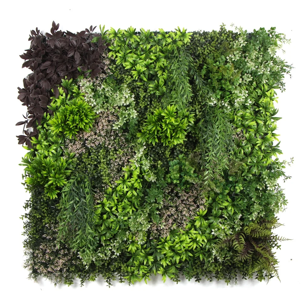 Hot sale 1m*1m artificial boxwood hedges panels roll for home wall decoration