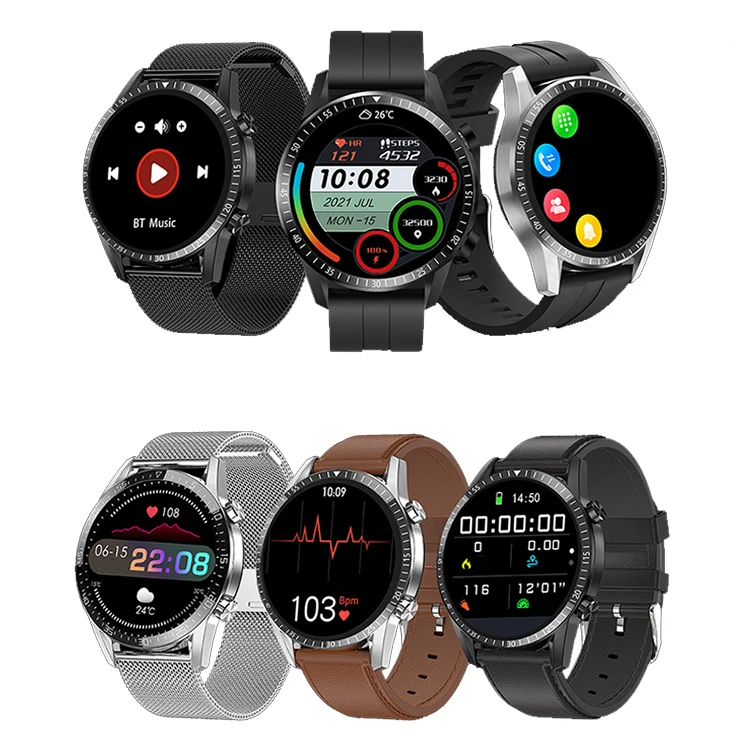 GT2 Fashion Aluminum Alloy Man Smart Watches for Huawei Online Alipay Body Health Monitor 3 Kinds Replaced Wristband