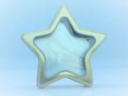 Custom star shape metal tin box with or without transparent window