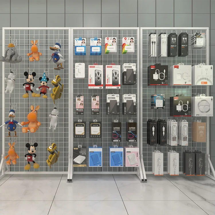 Single-Sided Display Stand Grid Wall Panels for Craft Shows Wire Display Rack Made of Steel and Iron