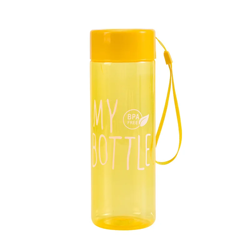 Wholesale Customized Clear Portable Plastic Drink Bottle New Plastic Water Bottle With Rope