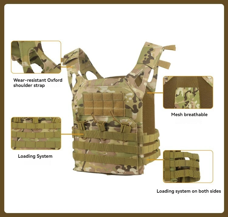 Adjustable Tactical Vest Molle Vest Outdoor Hunting Combat Paintball Molle Plate Carrier Vest
