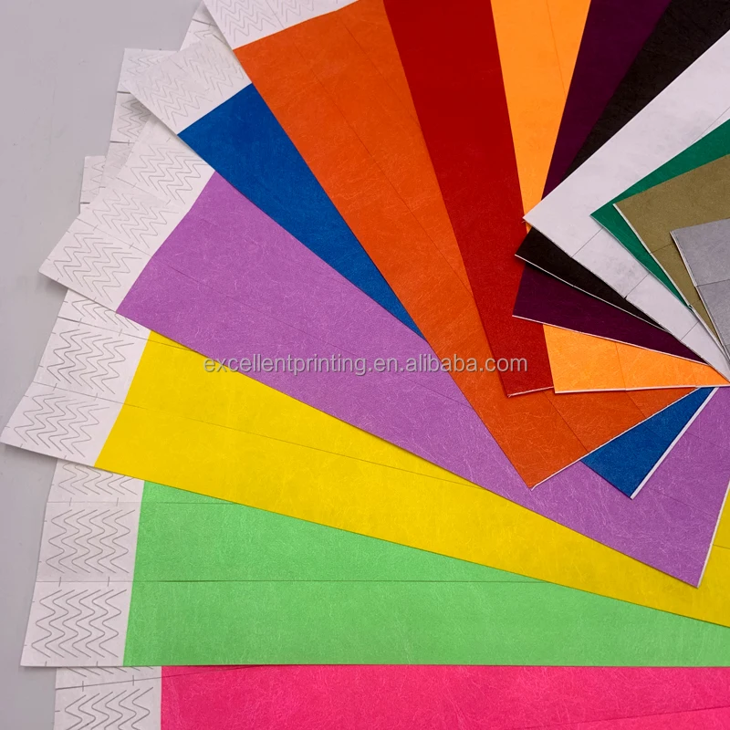 One Time Use Waterproof Wristband Event Festival Bracelet Disposable Serial Number Tyvek Wristbands Paper With Logo For Events