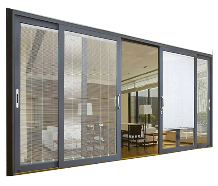 Modern Waterproof Windproof Glass Sliding Doors Finished Wooden Steel Interior Villa Exterior Outdoor Kitchen Swing Folding