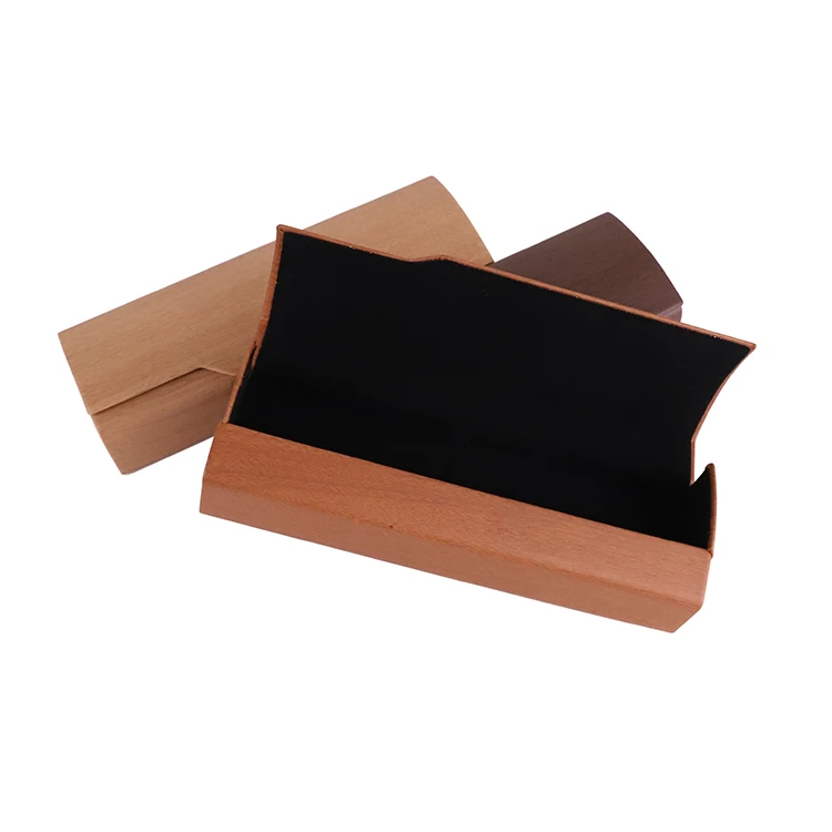 Ready Stock box wholesale custom Copy wood New Design Frame Optical Eyewear PU Cases Glasses Box Case
