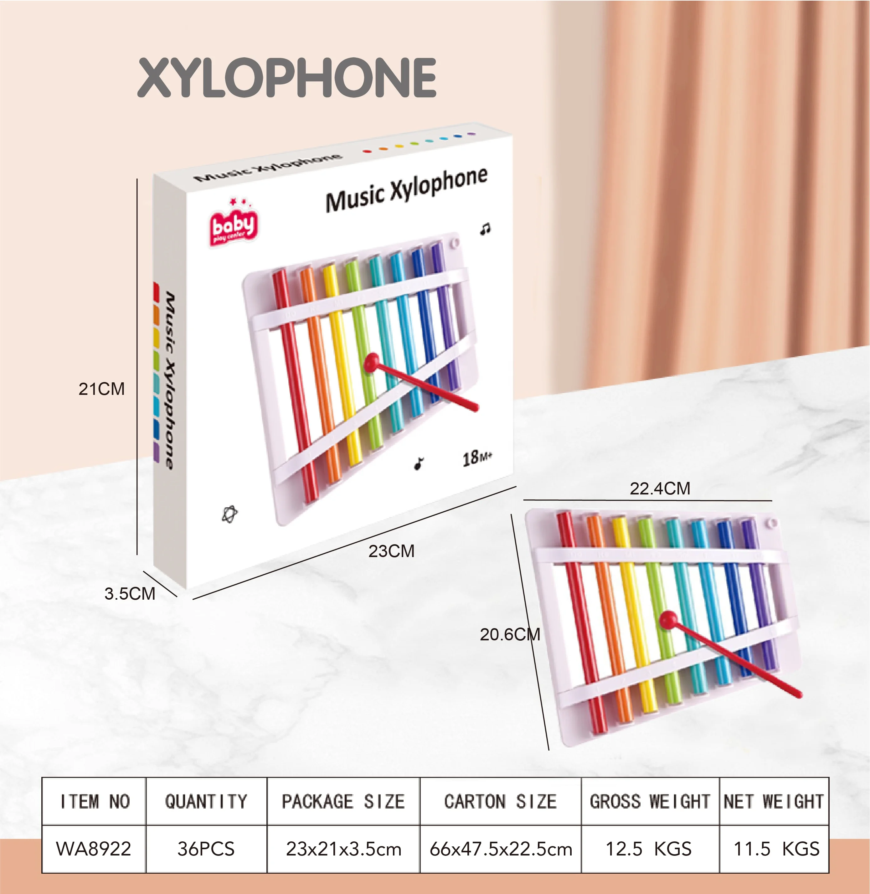 Baby Music Instrument Toy Wooden Xylophone Children Kids Musical Funny Toys for Baby Girls Educational Toys Gifts Baby Xylophone